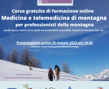 Corso gratuito di formazione online sulla medicina e telemedicina di montagna.
